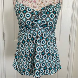 Multi colored swim top